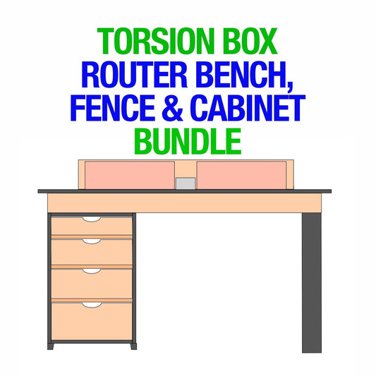 Torsion Box Router Bench, Fence, and Cabinet bundle