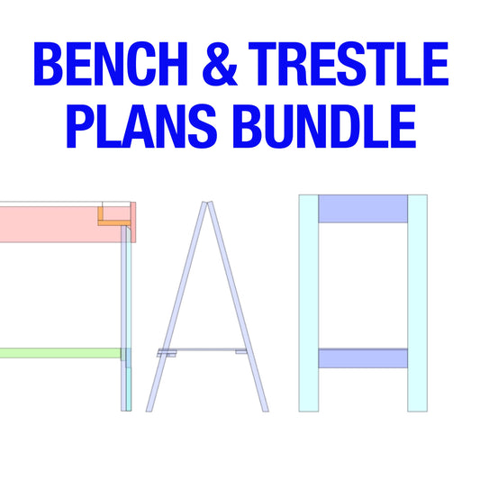 Portable Bench plans and Lightweight Trestle plans bundle