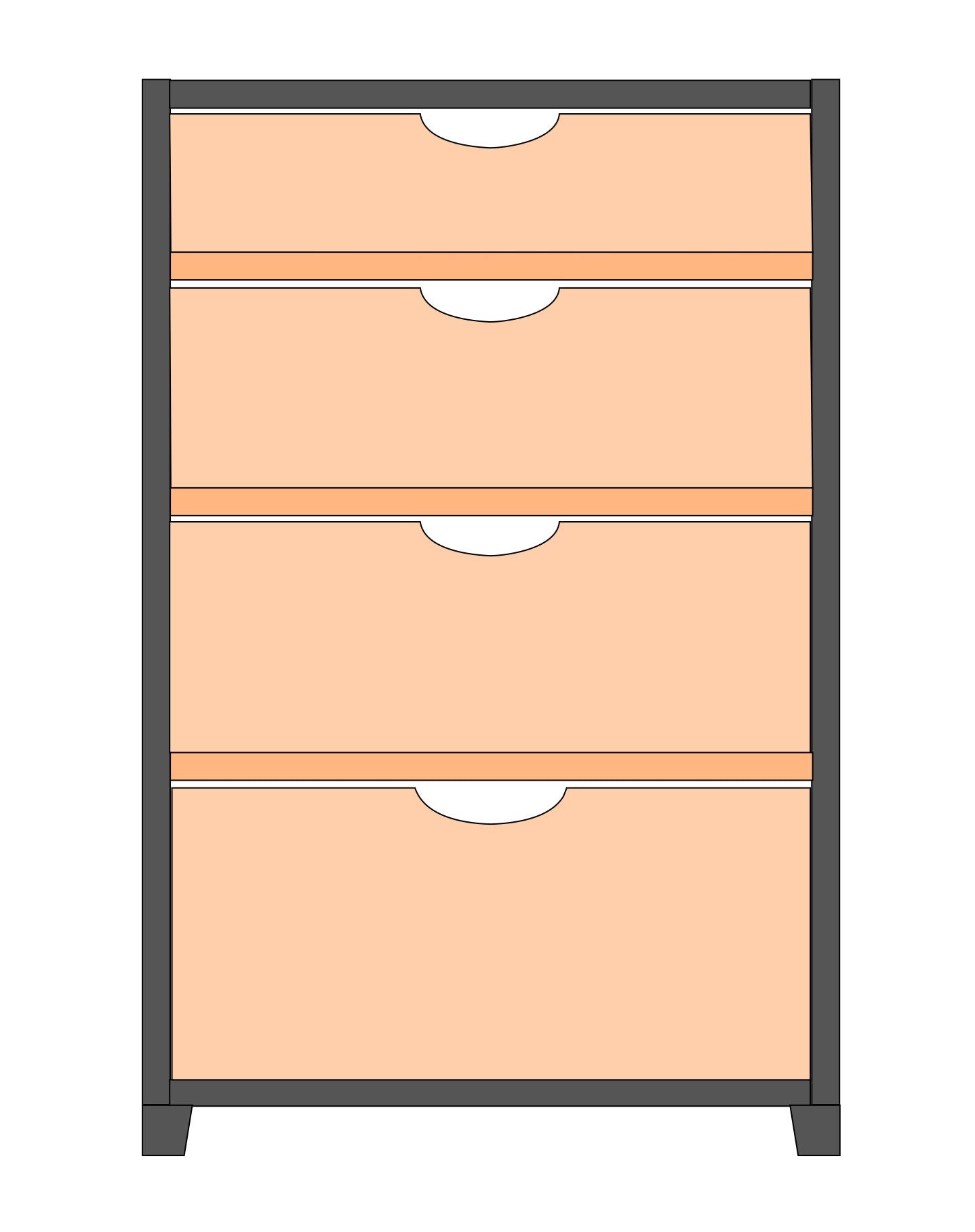 Plans for Under-bench cabinet with Birch ply drawers