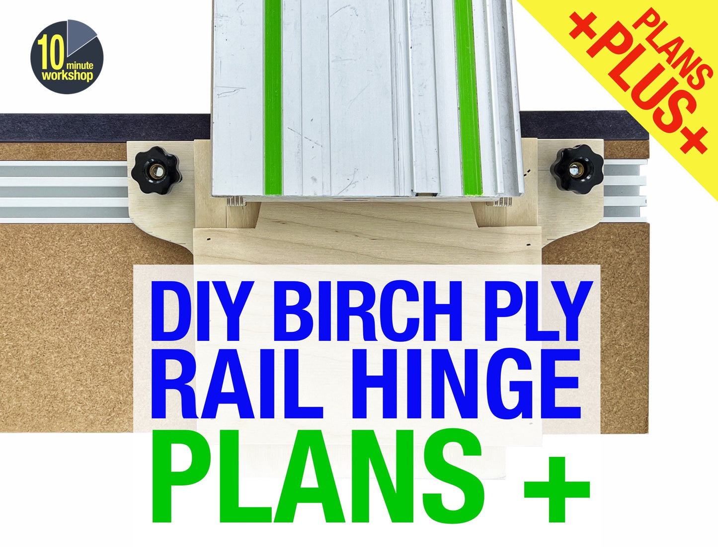 DIY Plywood Rail Hinge Plans Plus - includes step-by-step build video